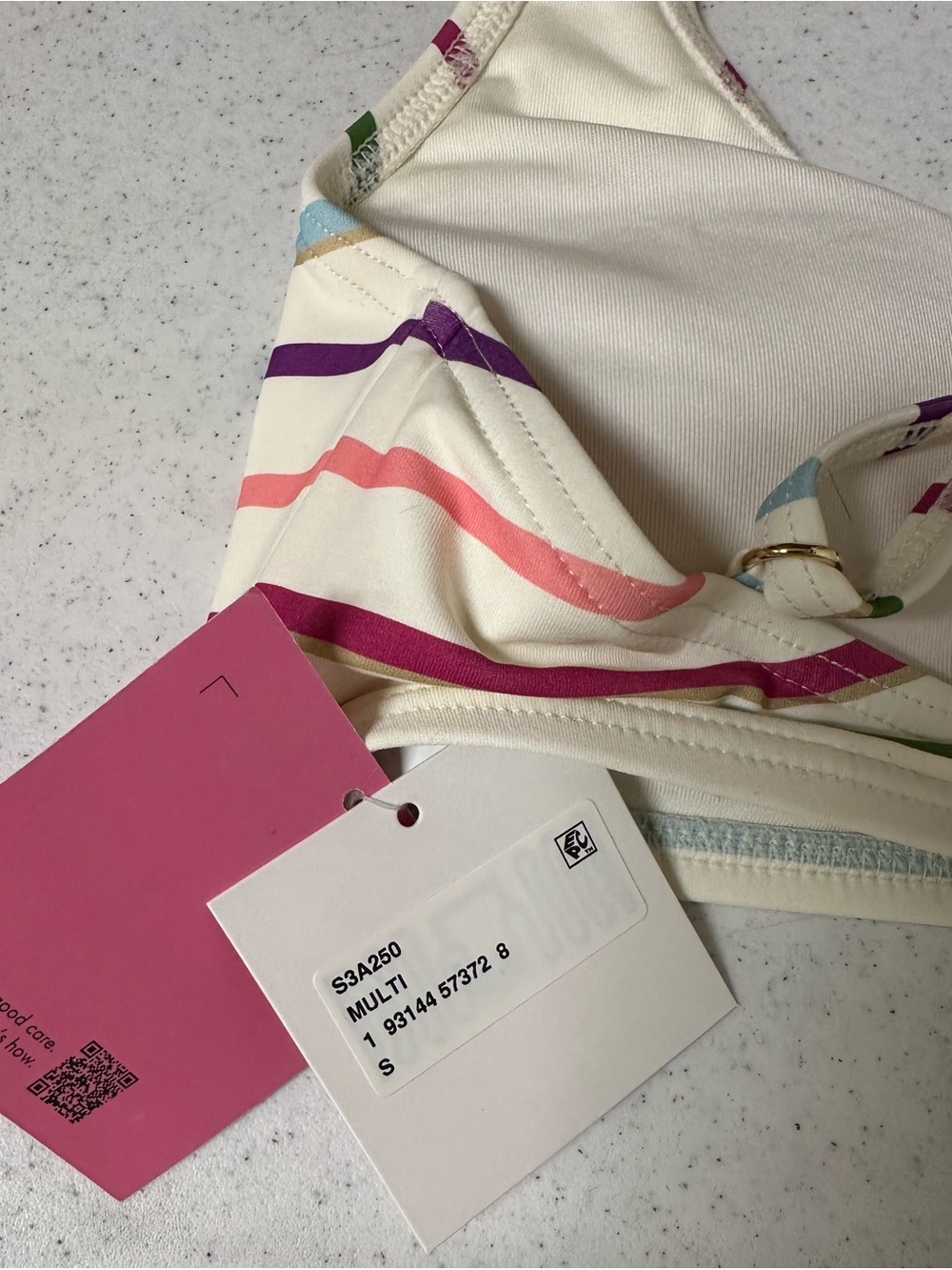 Kate Spade Multi Striped Bikini Top and Bottom NWT - Picture 8 of 12
